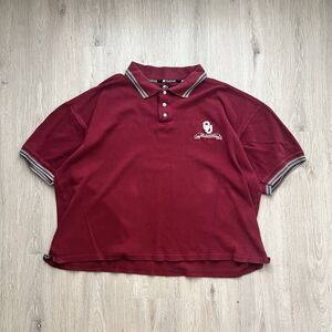 Vintage Starter Oklahoma University Sooners Polo Shirt Mens 3XL Boomer Sooner